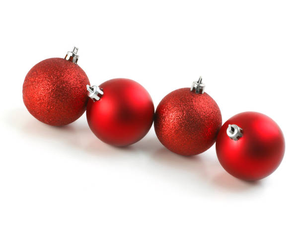istock Christmas Red Balls Line 1048778578