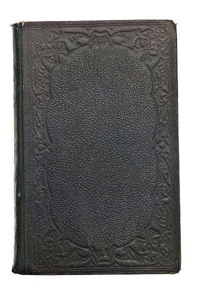 Antique book from the 1800's isolated on white background stock photo