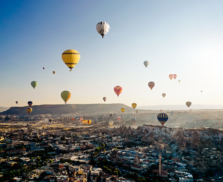 Flying, Hot Air Balloon, Cappadocia, Göreme, Turkey - Middle East