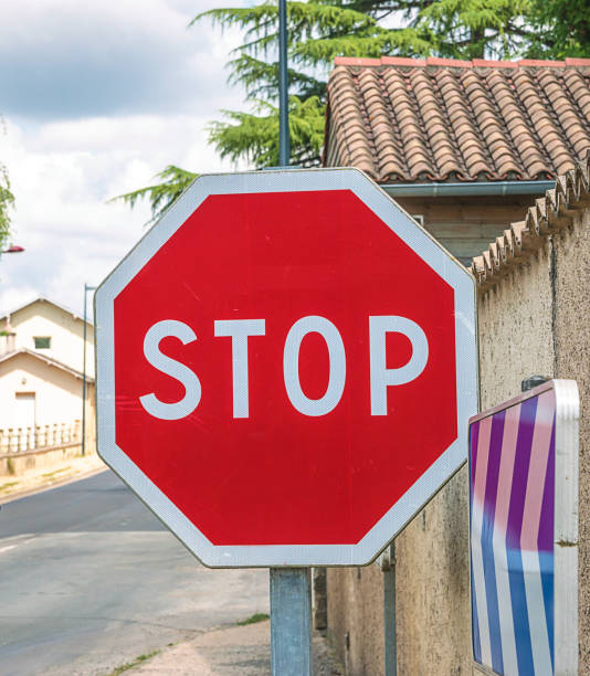 istock Stop sign on the street 1048790288