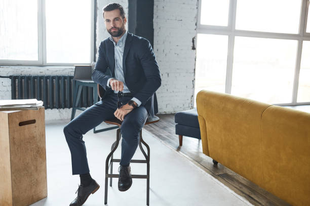 istock Bearded man with a very interesting look 1048790368