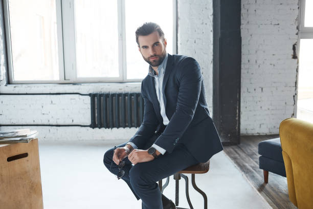 istock Bearded man with a very interesting look 1048790546