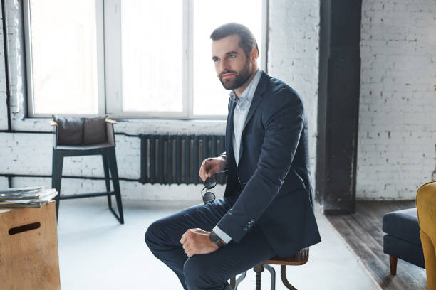 istock Bearded man with a very interesting look 1048790562