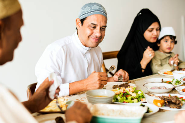 istock Muslim family having a Ramadan feast 1048807034