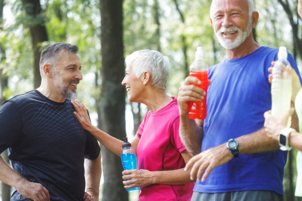 istock Senior people resting outdoors 1048807460