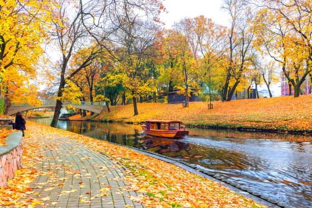 istock Autumn in central public park of Riga, Latvia, EC 1048815134