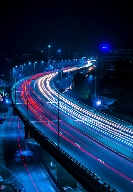 bela chittagong - city speed lighting equipment night - fotografias e filmes do acervo