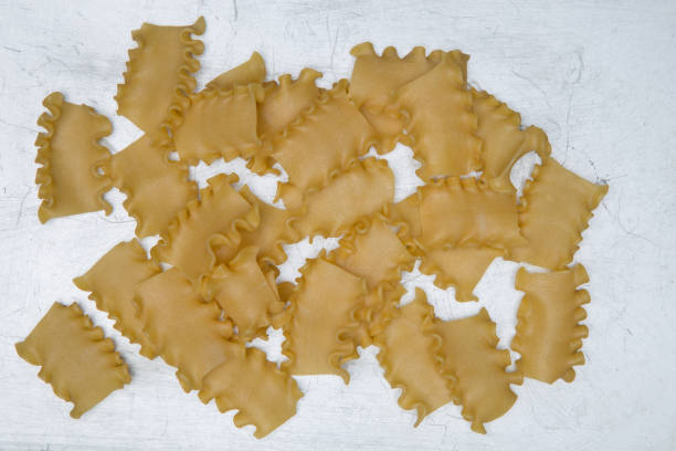istock Mafaldine noodles on baking tray. 1048831326