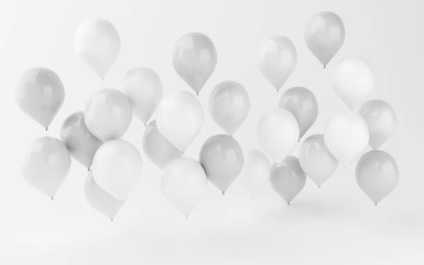 istock 3d White Balloons birthday party decoration 1048834784