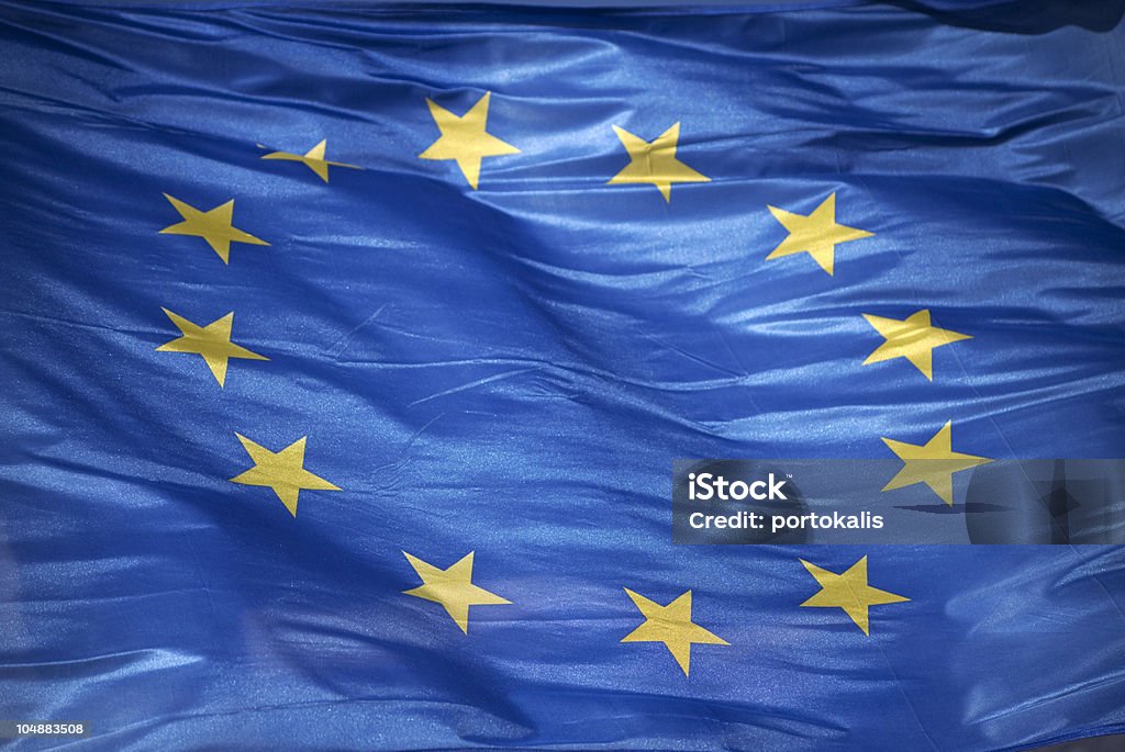 Bandeira Europeia - Foto de stock de Azul royalty-free