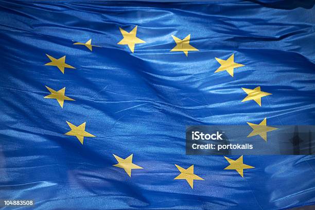 Foto de Bandeira Europeia e mais fotos de stock de Azul - Azul, Bandeira, Bandeira da Comunidade Européia