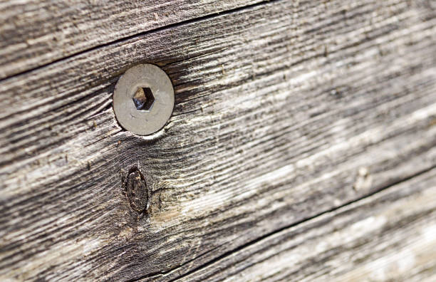 istock Close up from a rusty square head bolts 1048835424