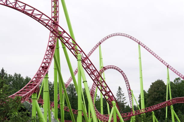 istock roller coaster attractions fun in the park for children 1048835448