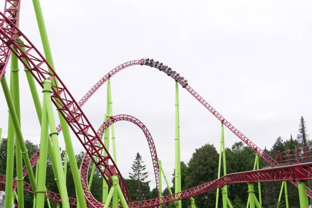 istock roller coaster attractions fun in the park for children 1048835780