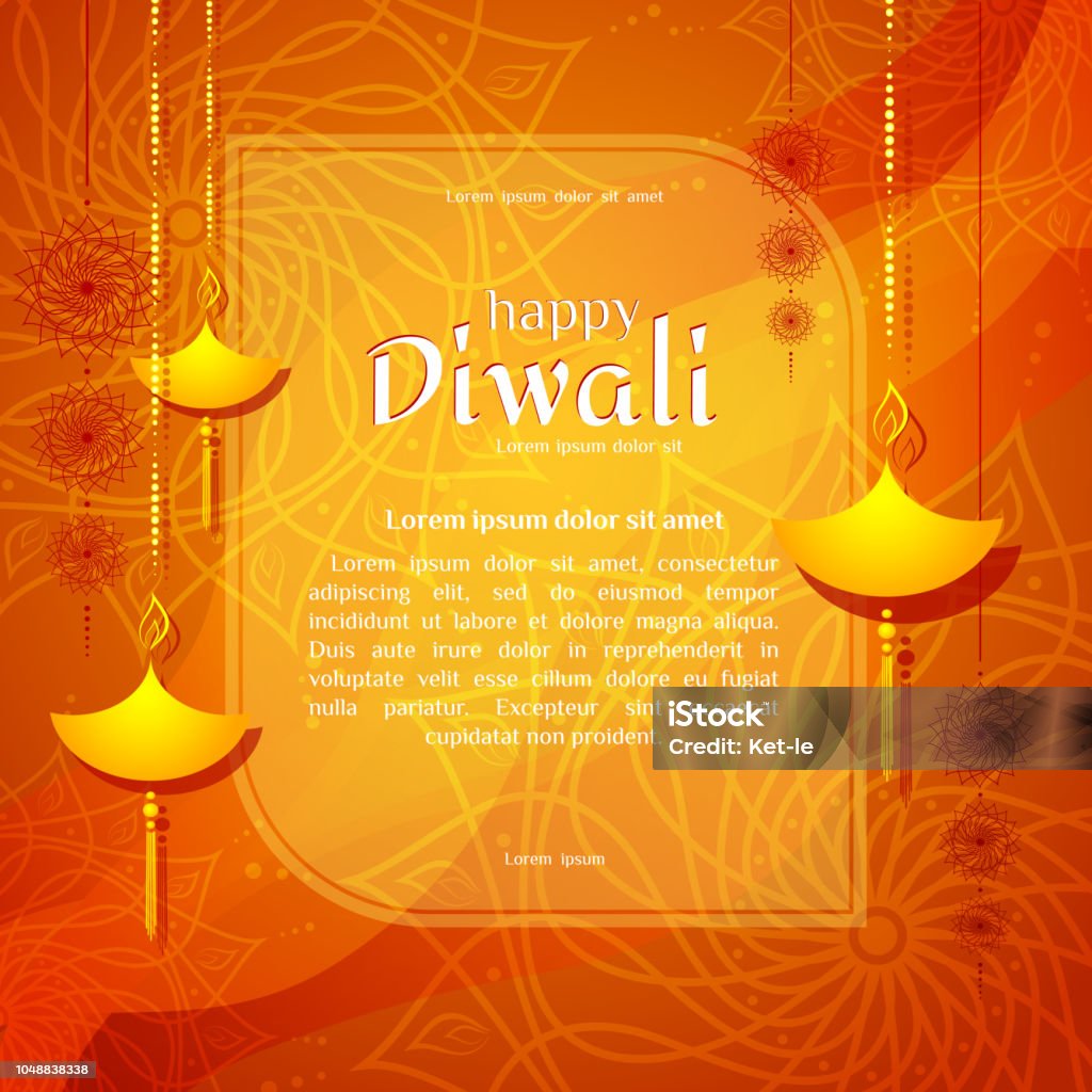 Banner of burning diya on Happy Diwali Holiday bright background for light festival of India Creative design for national cultural indian festival diya of lights diwali in india Vector illustration Diwali stock vector