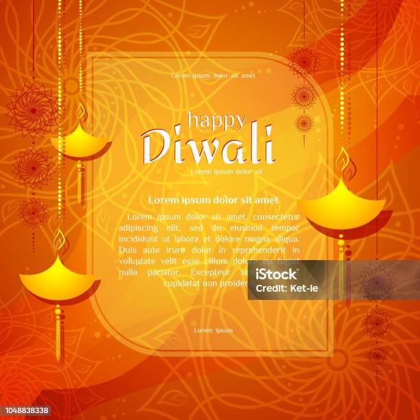 Banner Of Burning Diya On Happy Diwali Holiday Bright Background For Light Festival Of India Creative Design For National Cultural Indian Festival Diya Of Lights Diwali In India Vector Illustration Stock Illustration - Download Image Now