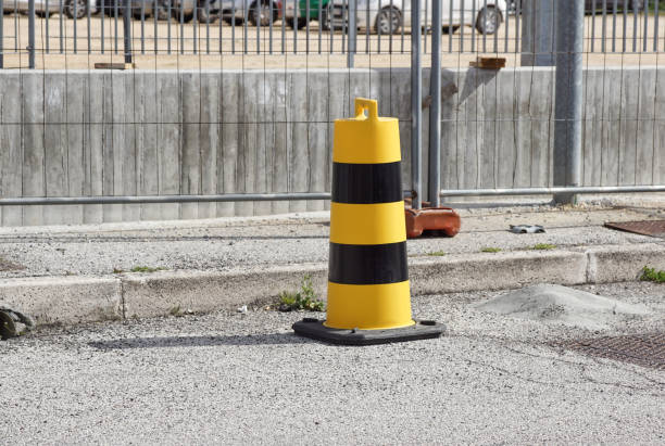 istock Row of Traffic cone in the road 1048839168
