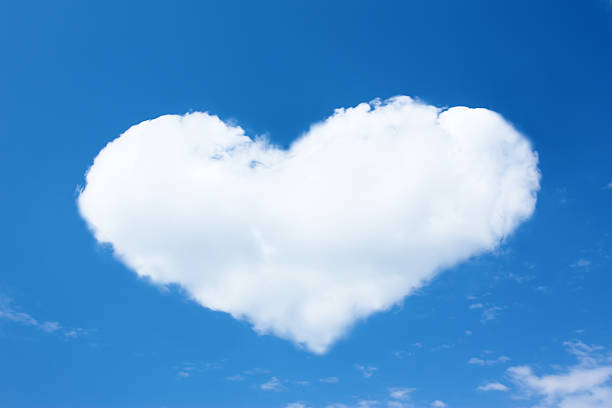 istock Heart from cloud in the blue sky 104884173