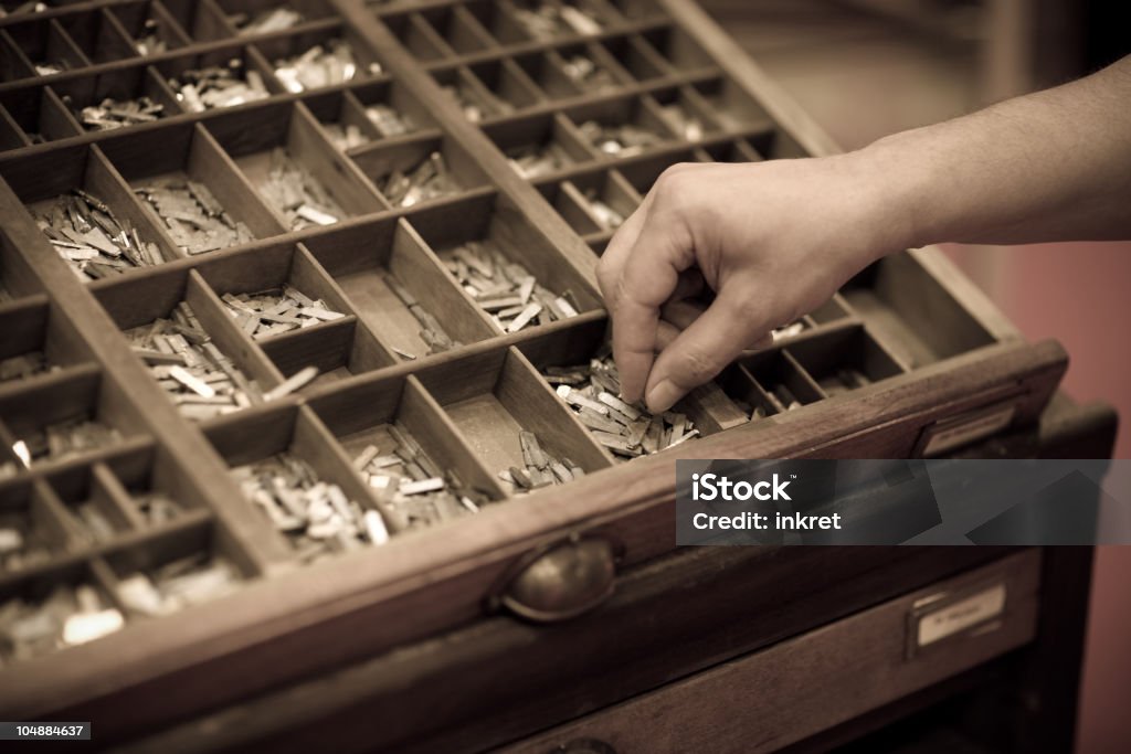 Cadre de Type de l'atelier - Photo de Compositeur typographe libre de droits