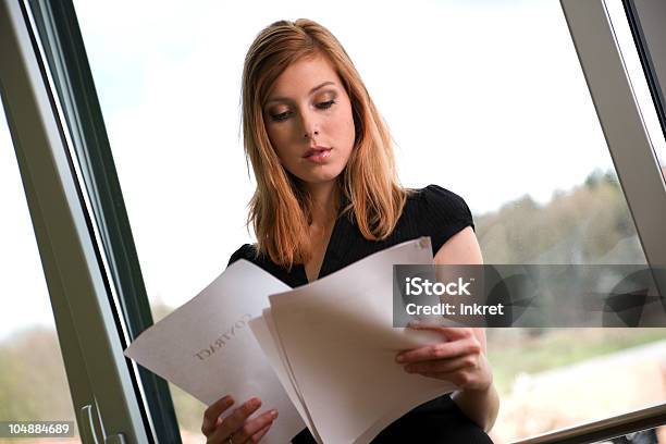 Reading A Contract Stock Photo - Download Image Now - Adult, Back Lit, Business