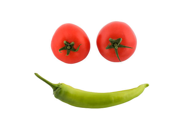 Vegetable smiley stock photo