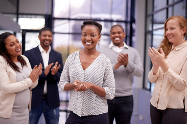 istock Well deserved praise for a well loved colleague 1048852900