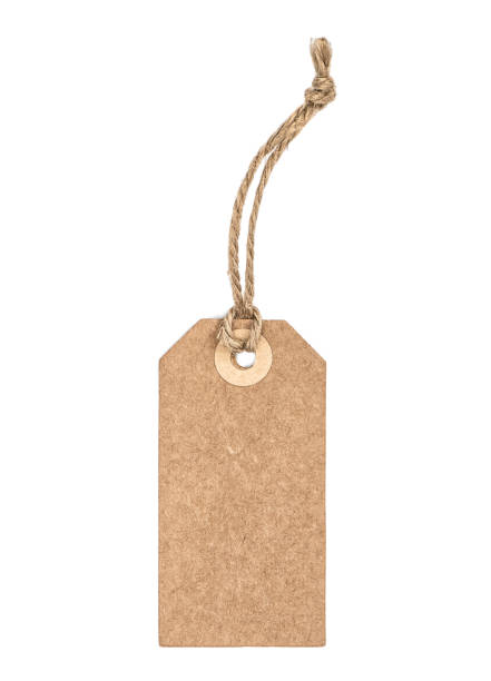 istock Brown recycled paper tag isolated white background 1048887916