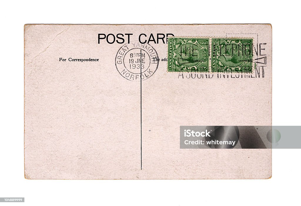 오래된 영국 엽서-King George V, 1933 - 로열티 프리 1933년 스톡 사진
