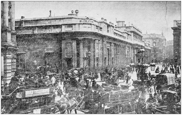 istock Antique photograph: Bank of England, London 1048902418