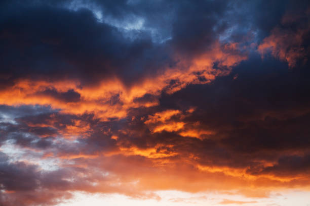 istock red cumulus clouds illuminated by the setting sun in the evening 1048904492