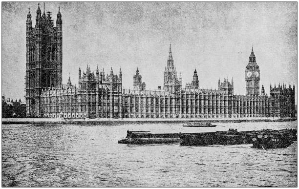 istock Antique photograph: Houses of Parliament, London 1048907990