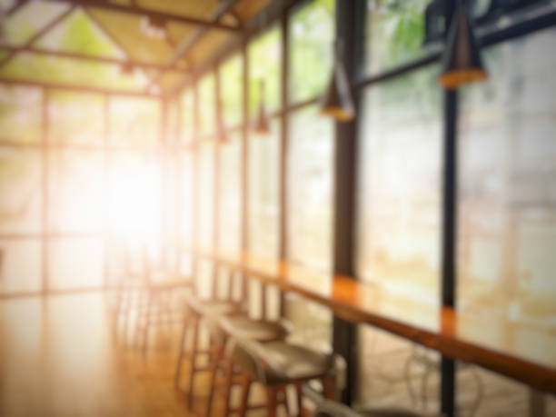 istock Blurred image of cafe with bokeh background. 1048908574