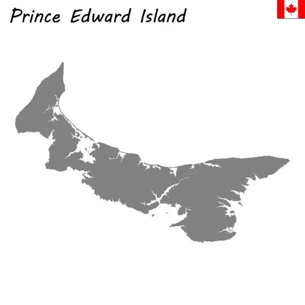 Vector illustration of map province of Canada