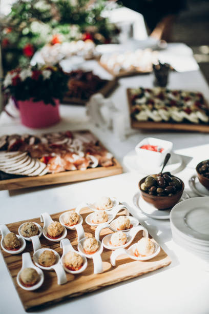 istock delicious table with different meat at wedding reception in restaurant. meatballs, ham,salami,sausage and prosciutto on plate, luxury catering 1048908866