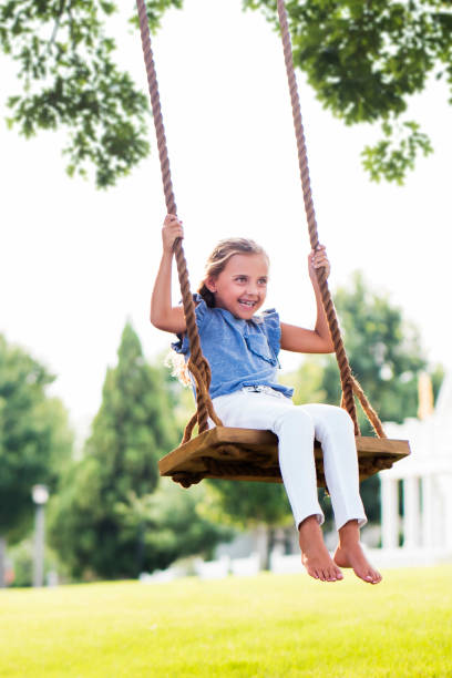 istock Little GIrl Swinging 1048915688