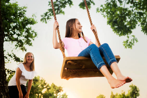 istock Little GIrl Swinging 1048916256