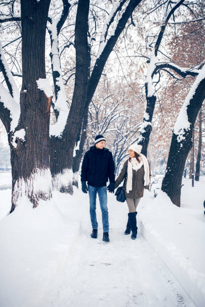 istock Young couple enjoying in winter 1048922666