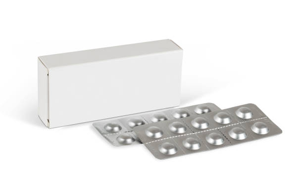 istock Blank medicine pill box and blister on white background 1048923144