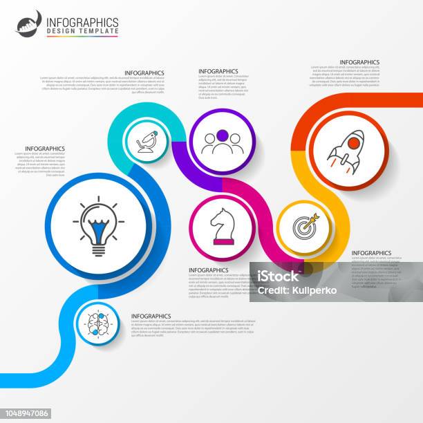 Infografikdesignvorlage Kreatives Konzept Mit 7 Stufen Stock Vektor Art und mehr Bilder von Informationsgrafik