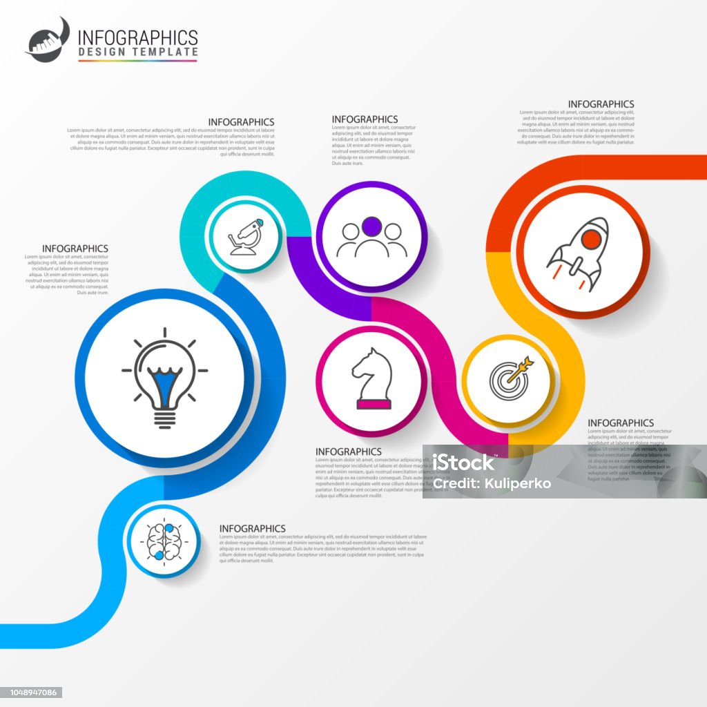 Infographic design template. Creative concept with 7 steps Infographic design template. Creative concept with 7 steps. Can be used for workflow layout, diagram, banner, webdesign. Vector illustration Infographic stock vector