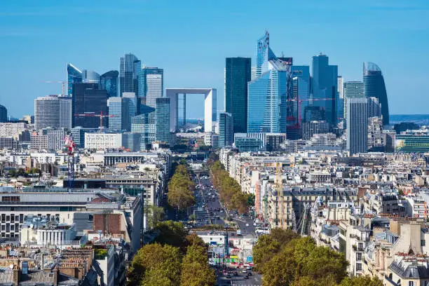 Photo of View to the high rise La Defense in Paris, France