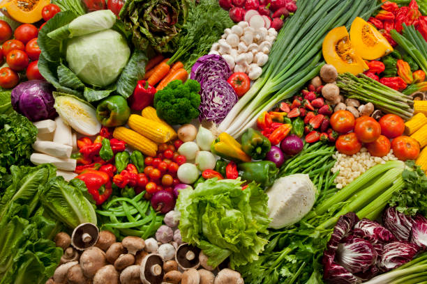 ассорти овощи - concepts food lettuce bean стоковые фото и изображения