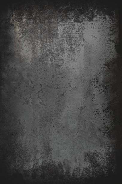 schwarz grunge metallwand strukturierten hintergrund mit kratzern. - textured metal steel rusty stock-fotos und bilder