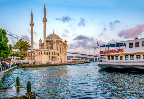 istock Ortakoy mosque and Bosphorus bridge, Istanbul, Turkey 1048970514