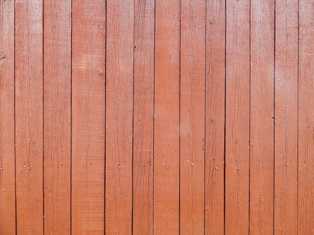 istock wooden red fence, textured background. Horizontal Image 1048977940