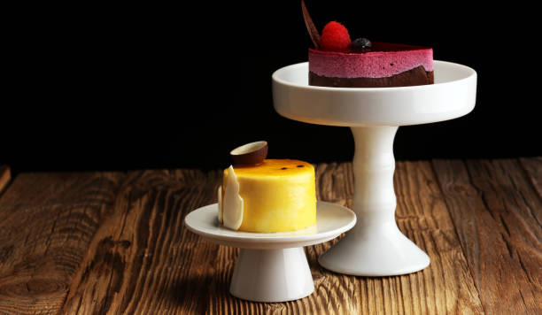 istock Delicious raspberry cake with fresh raspberries, blueberry and lemon cake.  confiserie cake cuisine. 1048979408