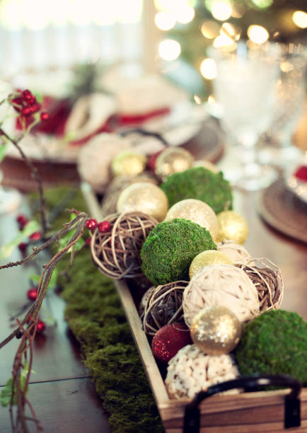 Christmas holiday dining eco friendly centerpiece