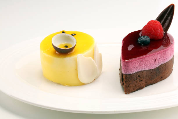 istock Delicious raspberry cake with fresh raspberries, blueberry and lemon cake.  confiserie cake cuisine. 1048981746