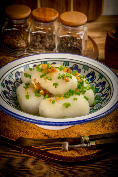 istock Potato dumplings stuffed with minced meat 1048982024