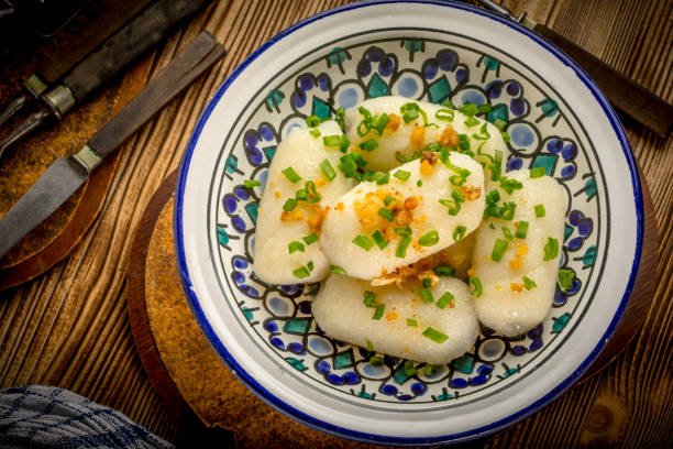istock Potato dumplings stuffed with minced meat 1048982220